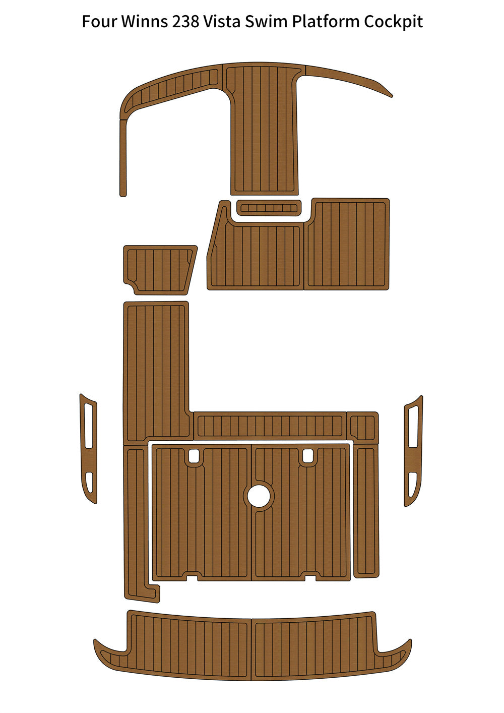 EVA Boat Flooring Kit for Four Winns Vista 238 – Cuddy Cabin Marine Flooring & Non Slip Deck Upgrade for 23–24ft Entry Cruiser Boats - Hxbyx