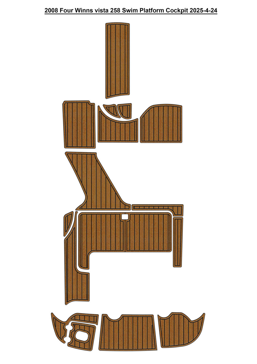 EVA Boat Flooring Kit for 2008 Four Winns Vista 258 – Cabin Cruiser Marine Flooring & Non Slip Deck Upgrade for 25ft Family Weekender Boats - Hxbyx