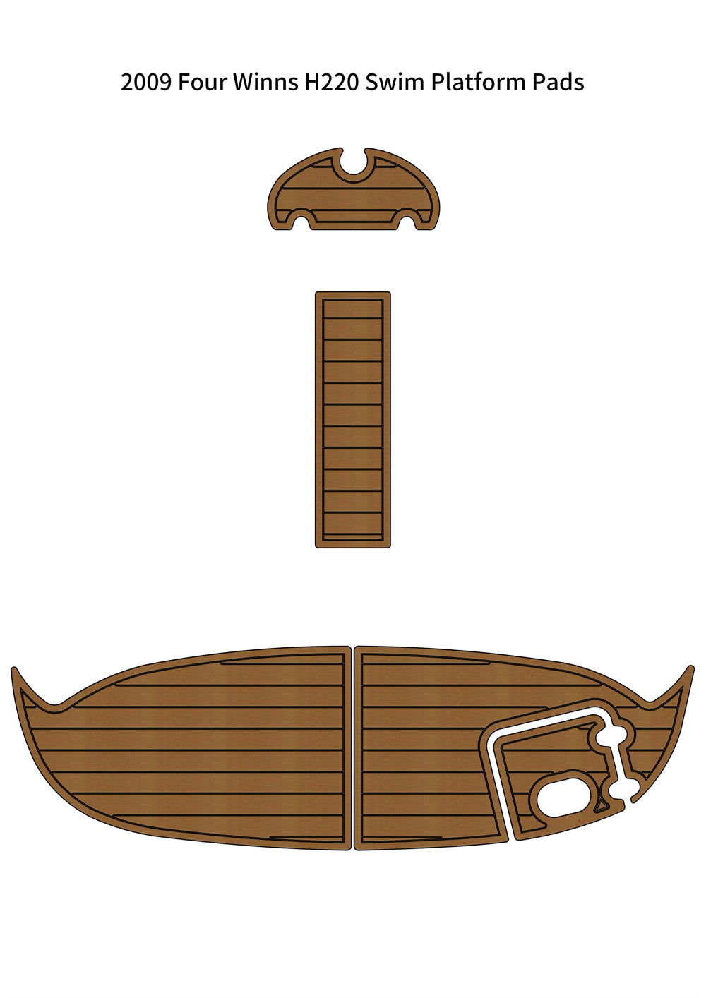 EVA Boat Flooring Kit for 2009 Four Winns H220 – Sport Bowrider Marine Flooring & Non Slip Deck Upgrade for 22ft H-Series Boats - Hxbyx