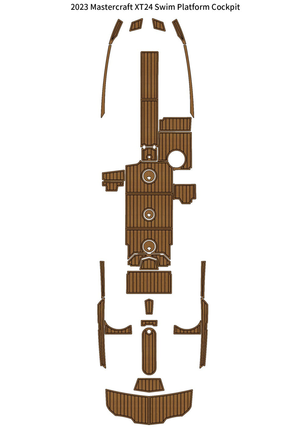 2023 MasterCraft XT24 – Custom EVA Foam Marine Flooring Kit - hxbyx