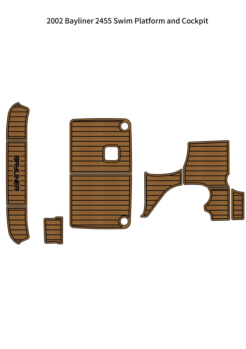 EVA Boat Flooring Kit for 2002 Bayliner 2455 – Cabin Cruiser Marine Flooring & Non Slip Deck Upgrade for 24–25ft Family Weekender Boats - Hxbyx