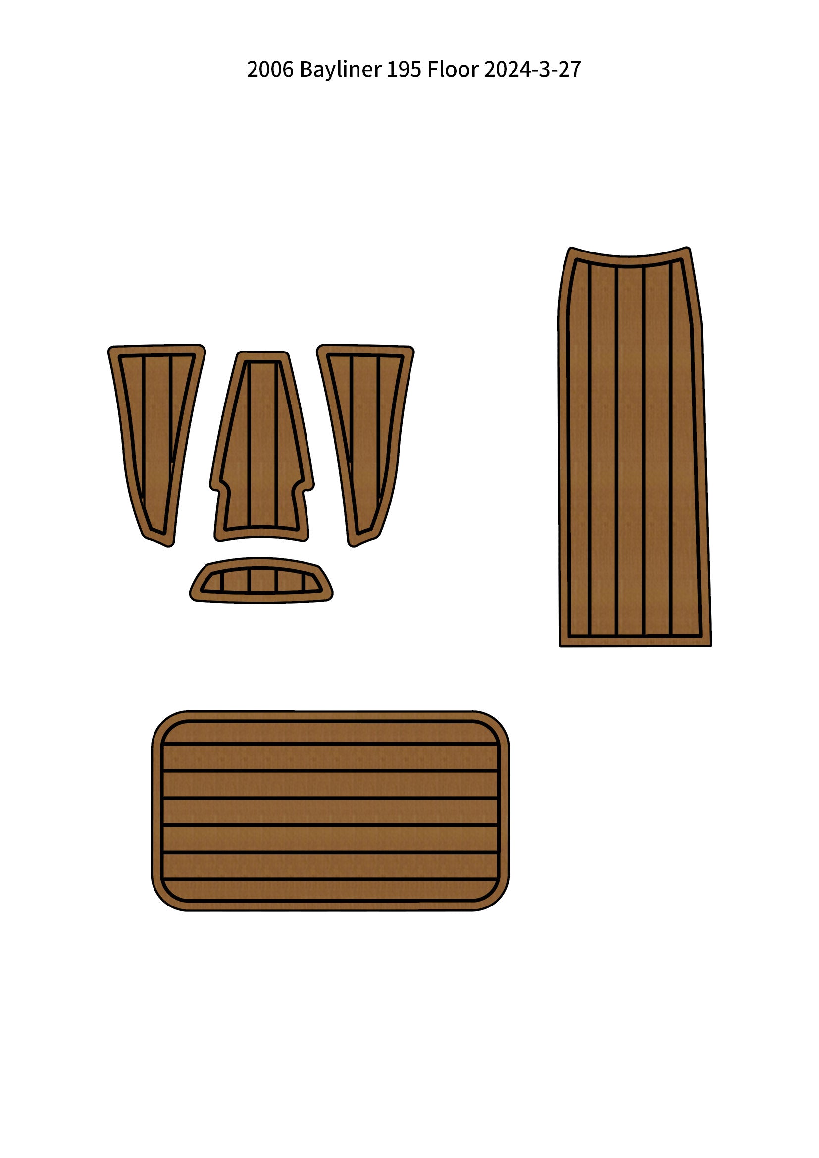 EVA Boat Flooring Kit for 2006 Bayliner 195 – Entry Level Bowrider Marine Flooring & Non Slip Small Family Boat Deck Restoration Upgrade - Hxbyx