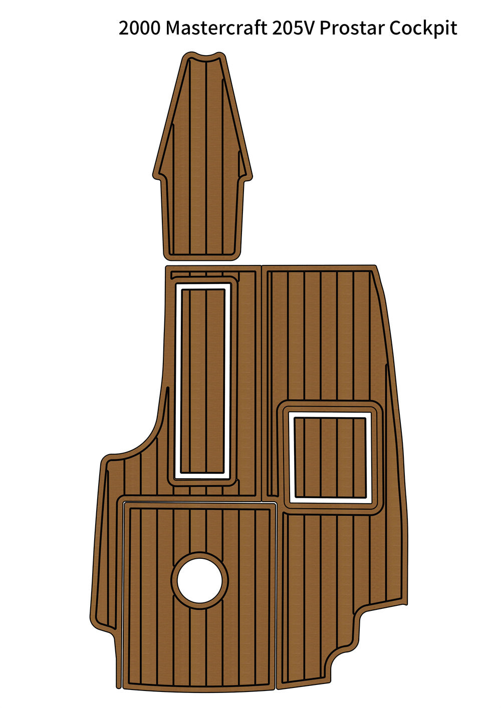 2000 MasterCraft 205V ProStar – Custom EVA Foam Marine Flooring Kit - hxbyx