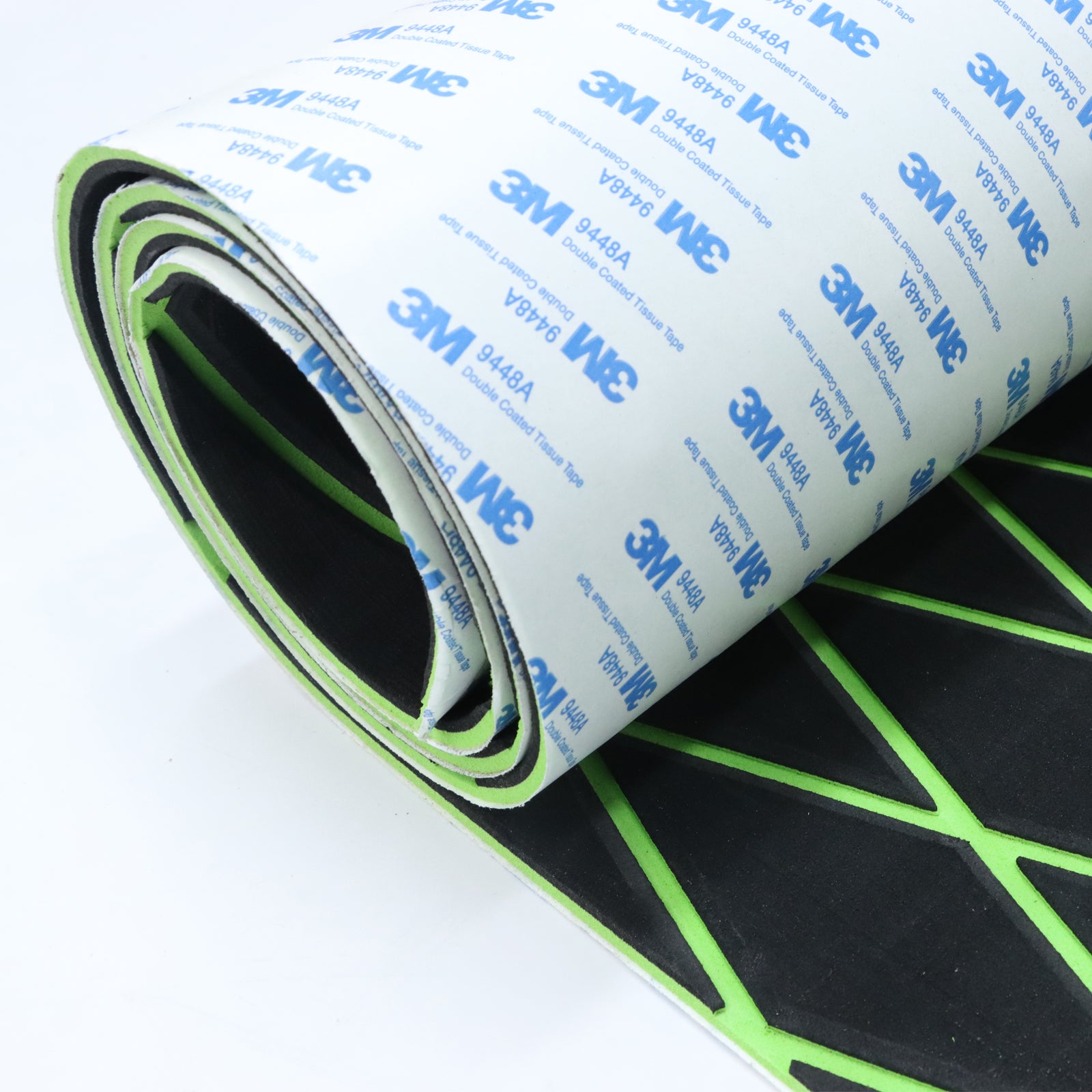 Engraved Large Diamond EVA Foam Sheet – Black & Green Boat Flooring - Hxbyx