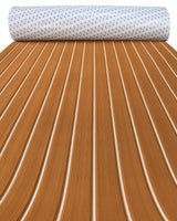 Faux Teak EVA Foam Sheet – Brown & White Boat Flooring