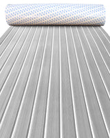 Faux Teak EVA Foam Sheet – Gray & White Boat Flooring
