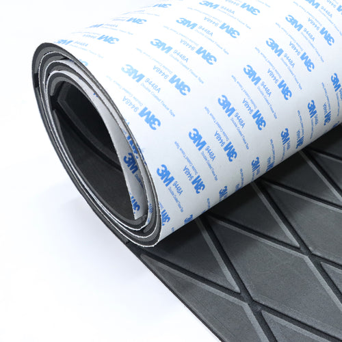 Engraved Large Diamond EVA Foam Sheet – Dark Gray & Black Boat Flooring - Hxbyx