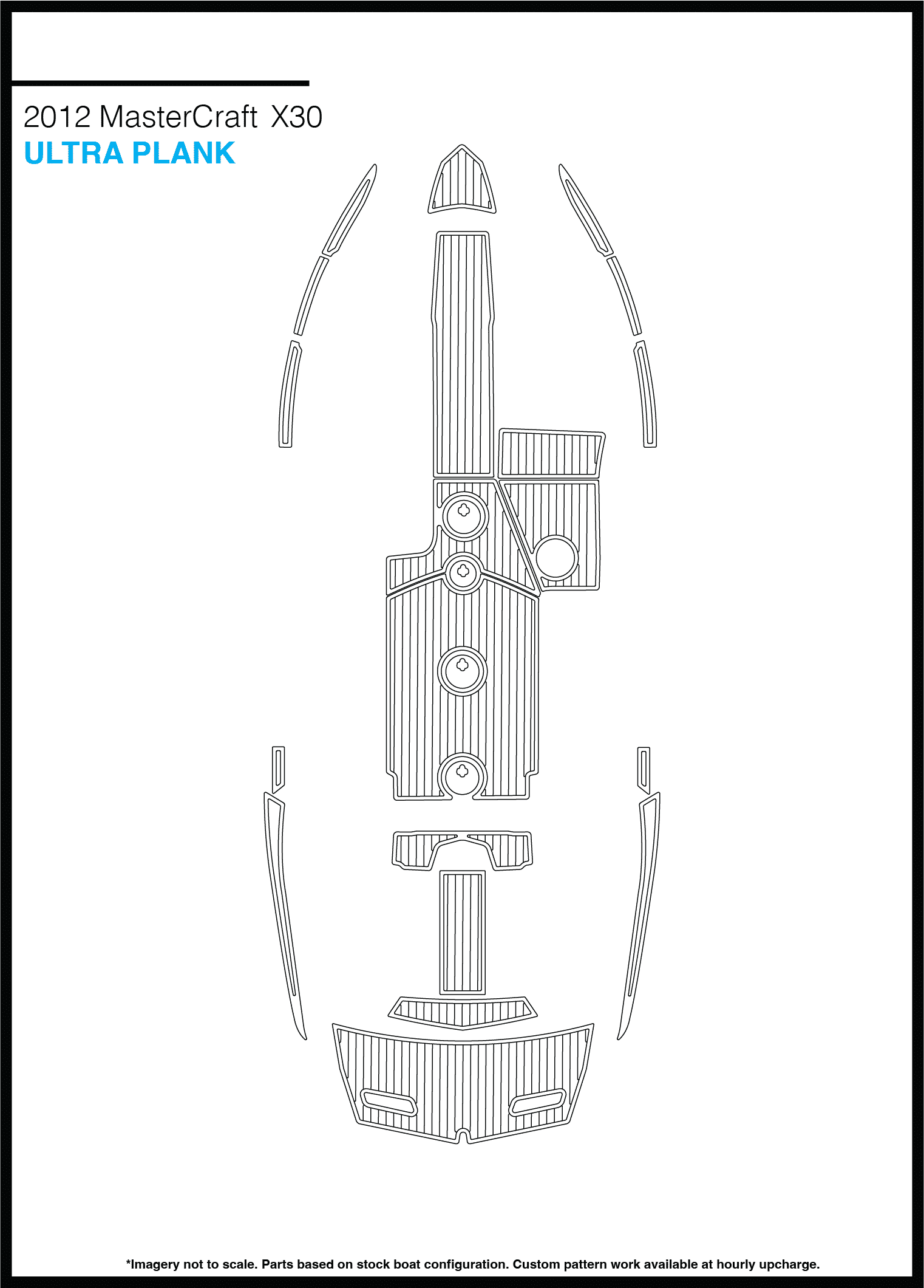 2012 MasterCraft X30 – Custom EVA Foam Marine Flooring Kit - hxbyx