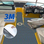 Engraved Large Diamond EVA Foam Sheet – Dark Gray & Blue Boat Flooring - Hxbyx