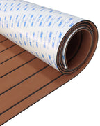 Faux Teak EVA Foam Sheet – Dark Brown & Black Boat Flooring - Hxbyx