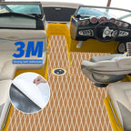 Engraved Large Diamond EVA Foam Sheet – Brown & White Boat Flooring - Hxbyx