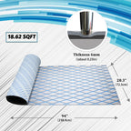 Engraved Large Diamond EVA Foam Sheet – Gray & Blue Boat Flooring - Hxbyx