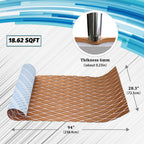 Engraved Large Diamond EVA Foam Sheet – Brown & White Boat Flooring - Hxbyx