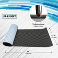 Engraved Large Diamond EVA Foam Sheet – Dark Gray & Black Boat Flooring - Hxbyx