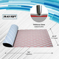 Engraved Large Diamond EVA Foam Sheet – Gray & Red Boat Flooring - Hxbyx