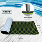 Engraved Large Diamond EVA Foam Sheet – Black & Green Boat Flooring - Hxbyx