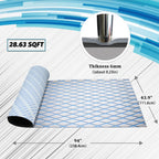 Engraved Large Diamond EVA Foam Sheet – Gray & Blue Boat Flooring - Hxbyx