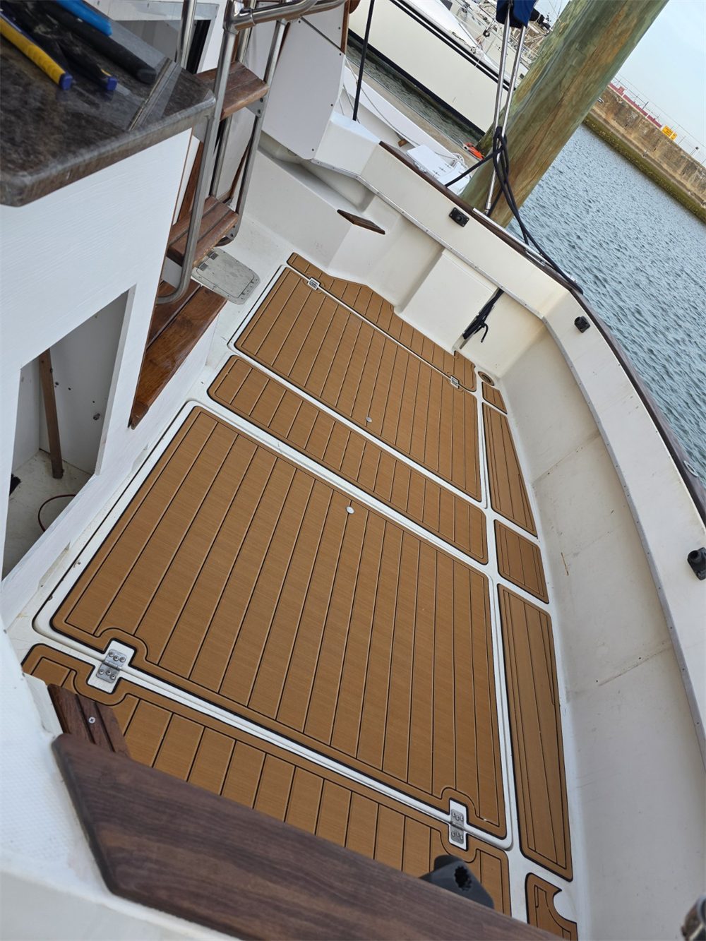 EVA Boat Flooring Kit for 1988 Bayliner 3288 / 3270 – Twin Cabin Motor Yacht Marine Flooring & Non Slip Deck Upgrade for Classic Liveaboard Boats - Hxbyx