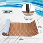 Engraved Large Diamond EVA Foam Sheet – Brown & White Boat Flooring - Hxbyx