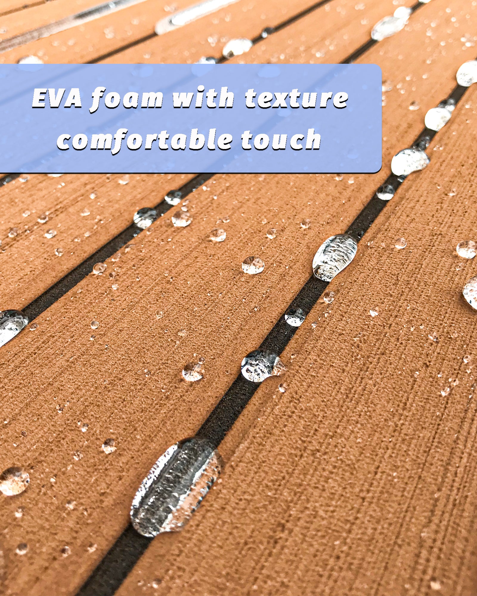 Faux Teak EVA Foam Sheet – Brown & Black Boat Flooring - Hxbyx
