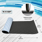 Engraved Large Diamond EVA Foam Sheet – Dark Gray & Black Boat Flooring - Hxbyx