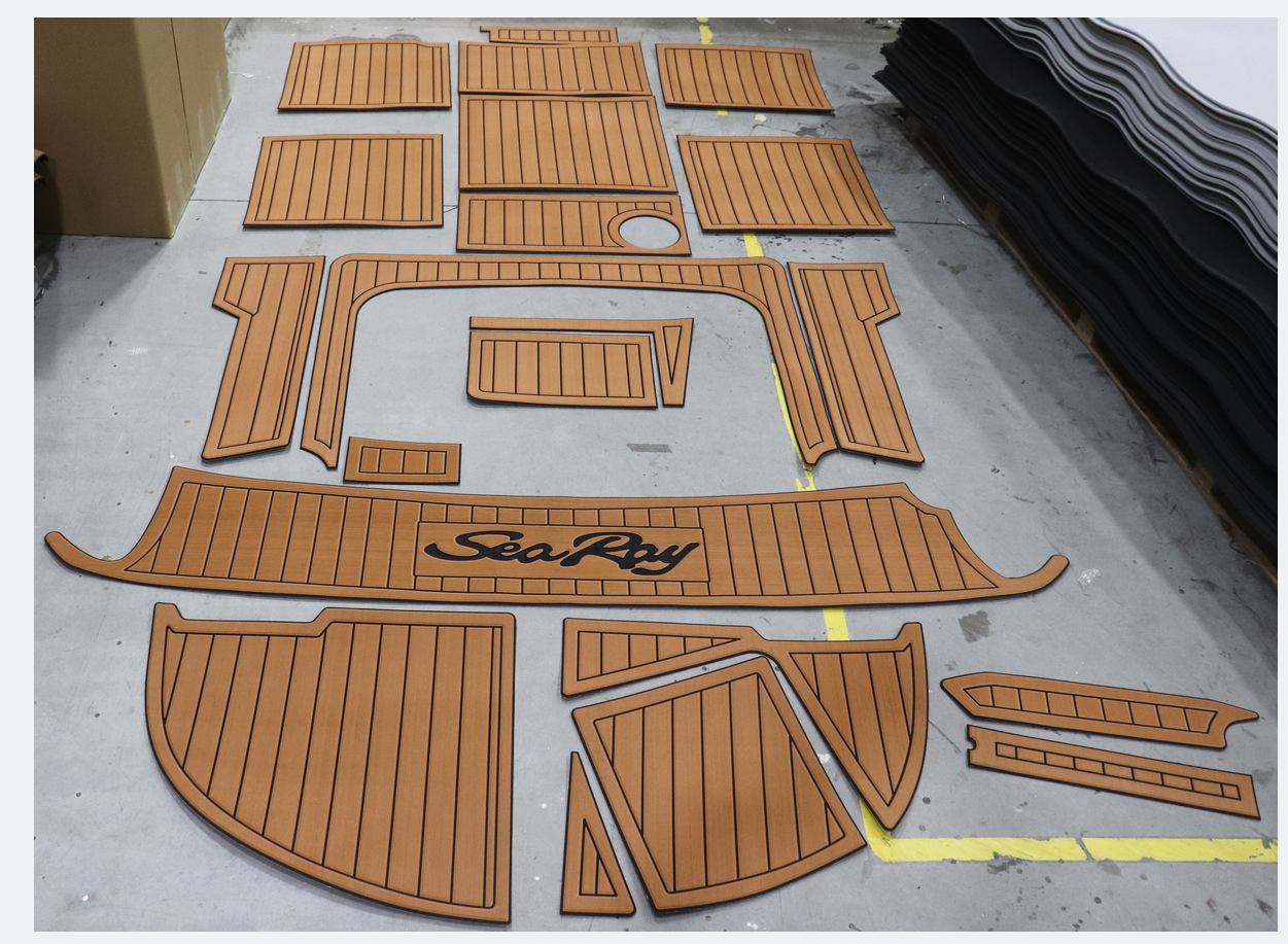 2001 Sea Ray Weekender 225 Eva Foam Boat Flooring Faux Teak Boat Deck Foam Boat Decking Marine Mat Cockpit Swim Platform Pads - hxbyx
