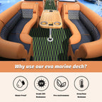 Engraved Large Diamond EVA Foam Sheet – Black & Green Boat Flooring - Hxbyx