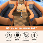Engraved Large Diamond EVA Foam Sheet – Brown & Black Boat Flooring - Hxbyx