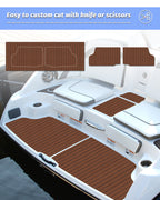 Faux Teak EVA Foam Sheet – Dark Brown & Black Boat Flooring - Hxbyx