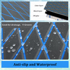 Engraved Large Diamond EVA Foam Sheet – Dark Gray & Blue Boat Flooring - Hxbyx