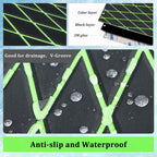 Engraved Large Diamond EVA Foam Sheet – Black & Green Boat Flooring - Hxbyx