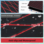 Engraved Large Diamond EVA Foam Sheet – Black & Red Boat Flooring