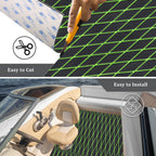 Engraved Large Diamond EVA Foam Sheet – Black & Green Boat Flooring - Hxbyx