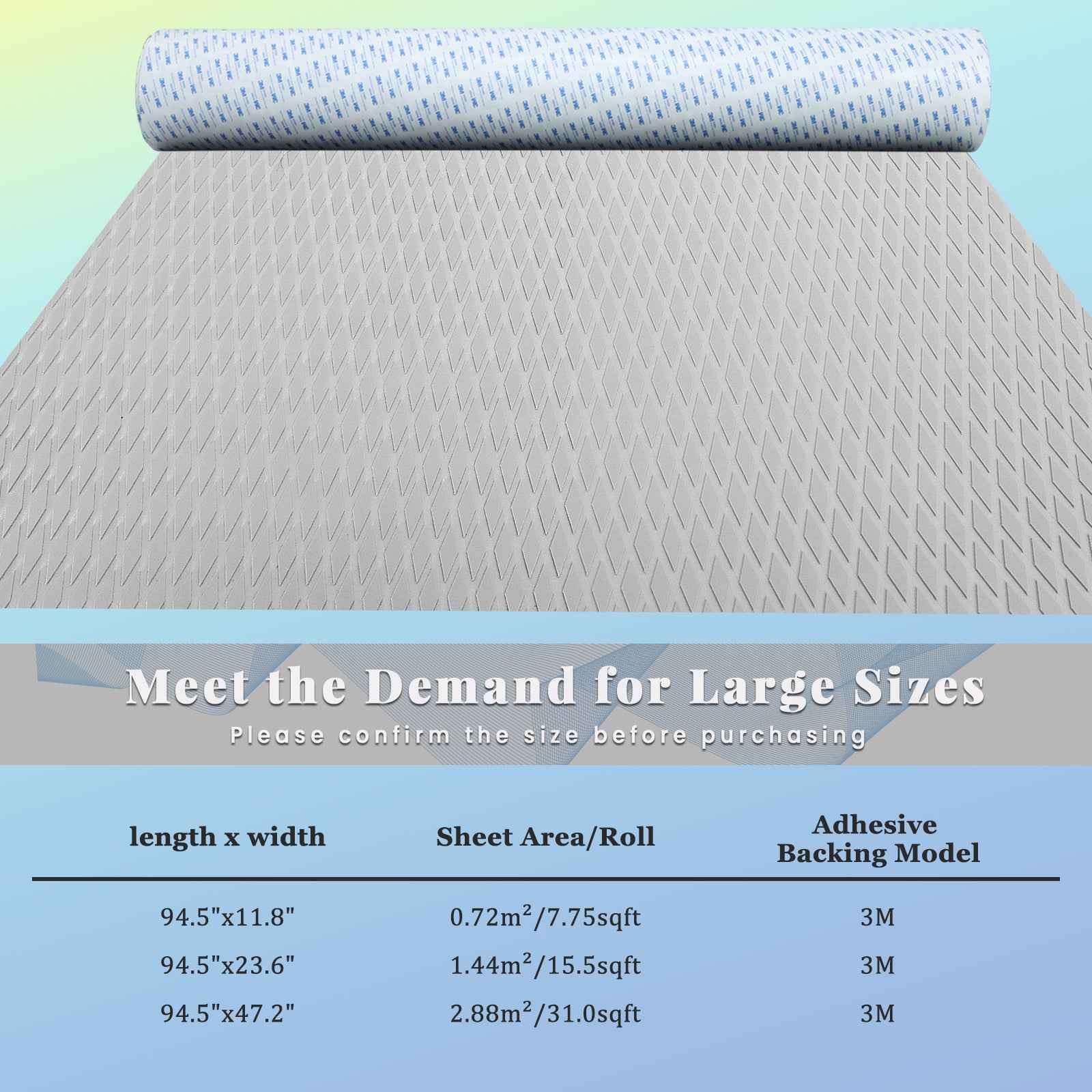 Gray EVA Foam Sheet – Small Diamond Pattern Boat Flooring