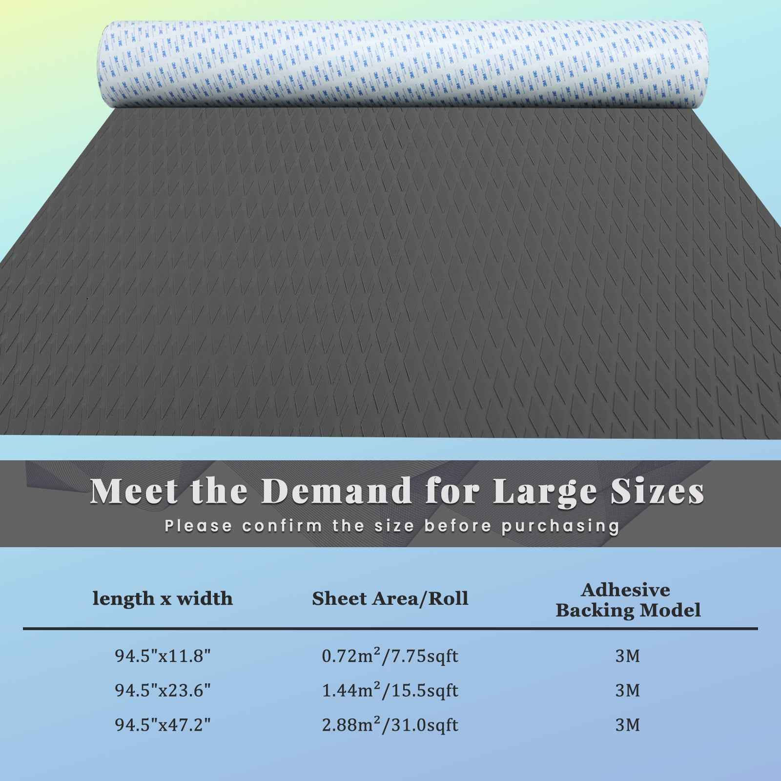 Black EVA Foam Sheet – Small Diamond Pattern Boat Flooring