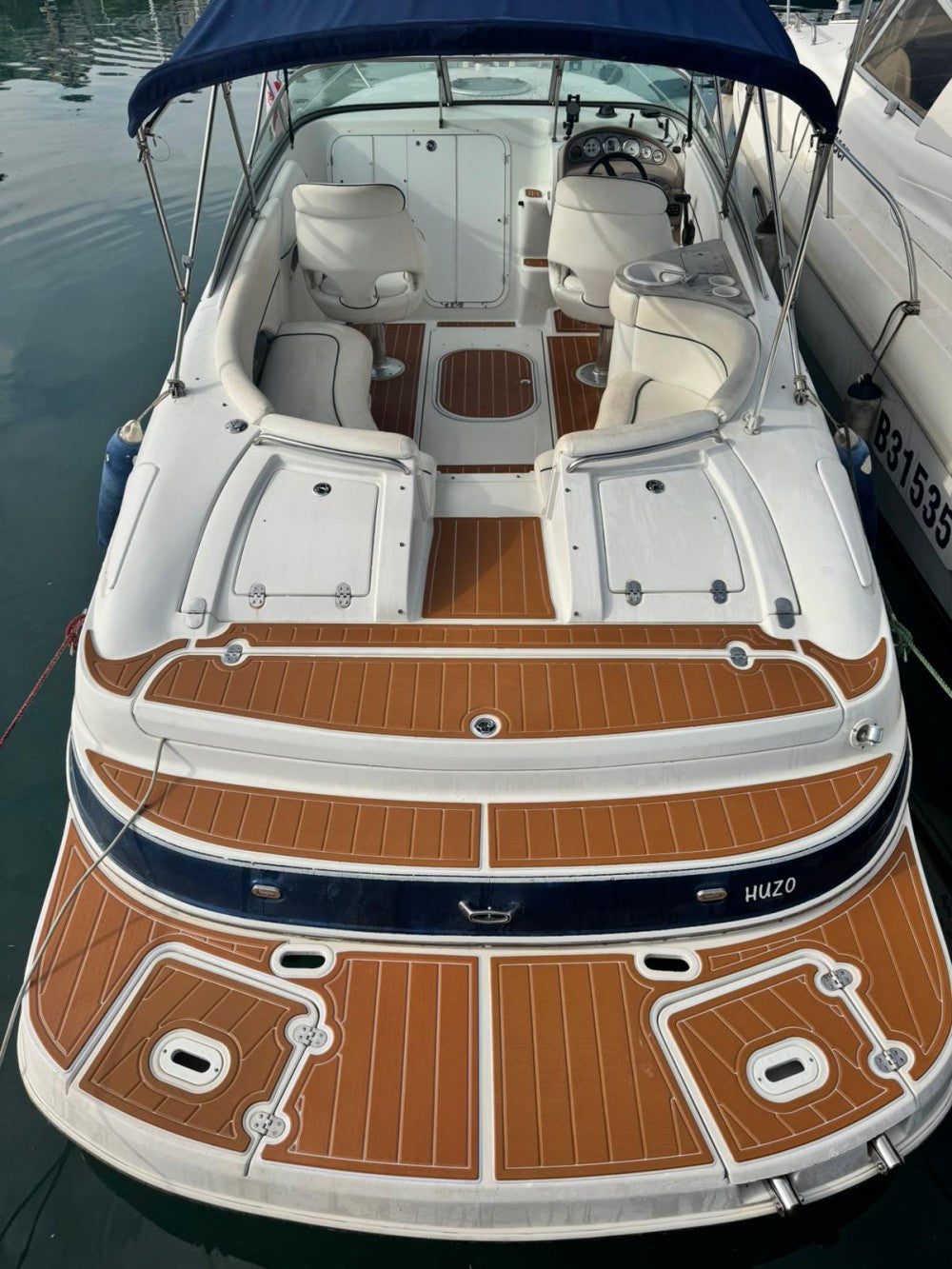 EVA Boat Flooring Kit for 2005 Four Winns 245 Sundowner – Cuddy Cabin Marine Flooring & Non Slip Deck Upgrade for 24–25ft Day Cruiser Boats - Hxbyx