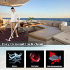 Engraved Large Diamond EVA Foam Sheet – Black & Red Boat Flooring