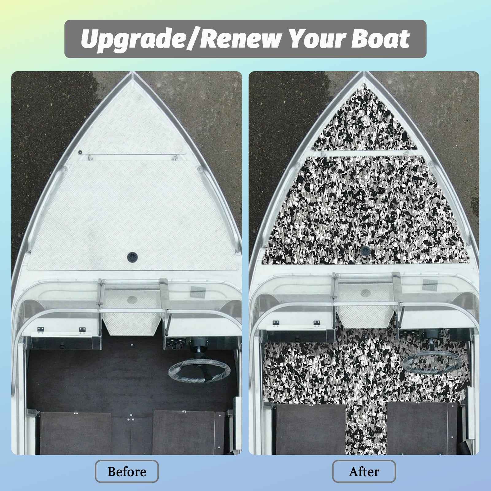 Snow Camo EVA Foam Sheet – Small Diamond Pattern Boat Flooring