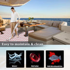 Engraved Large Diamond EVA Foam Sheet – Gray & Red Boat Flooring - Hxbyx