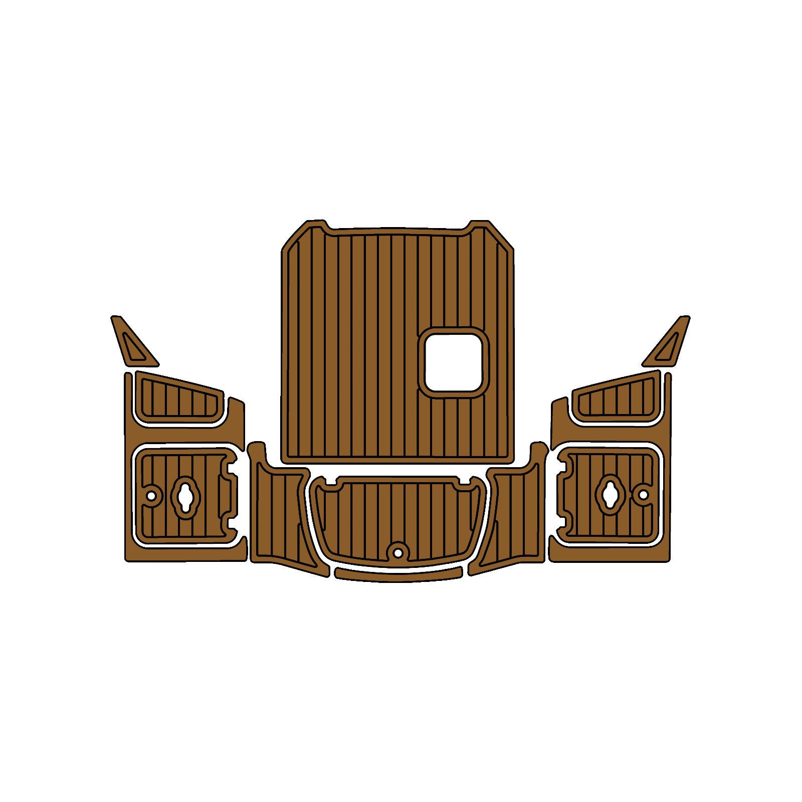 2016 Chaparral H20 21ft Eva Foam Boat Flooring Faux Teak Boat Deck Foam Boat Decking Marine Mat Cockpit Swim Platform Pads hxbyx Light Brown Black