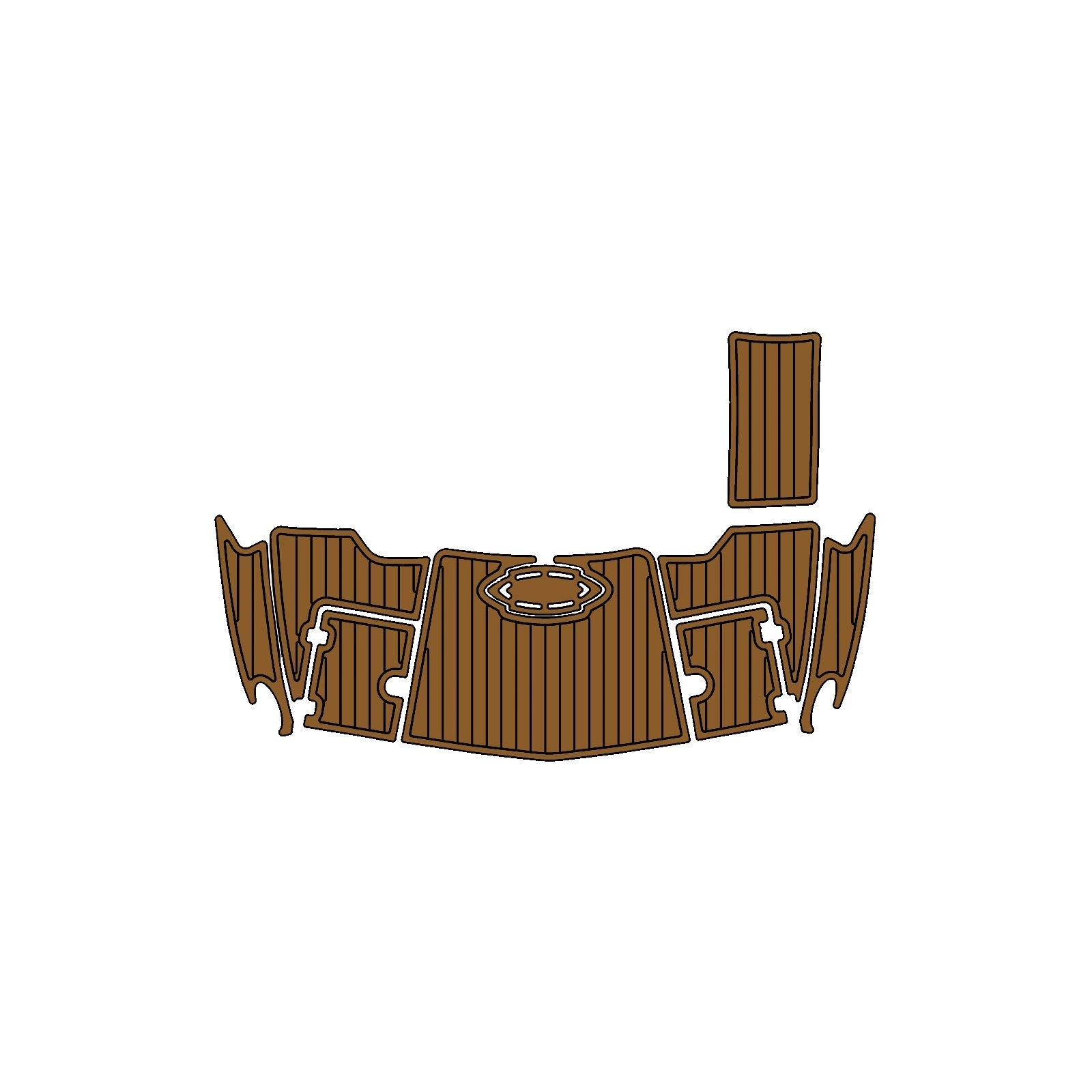 2014 Chaparral 264 Haus Eva Foam Boat Flooring Faux Teak Boat Deck Foam Boat Decking Marine Mat Cockpit Swim Platform Pads hxbyx Light Brown Black