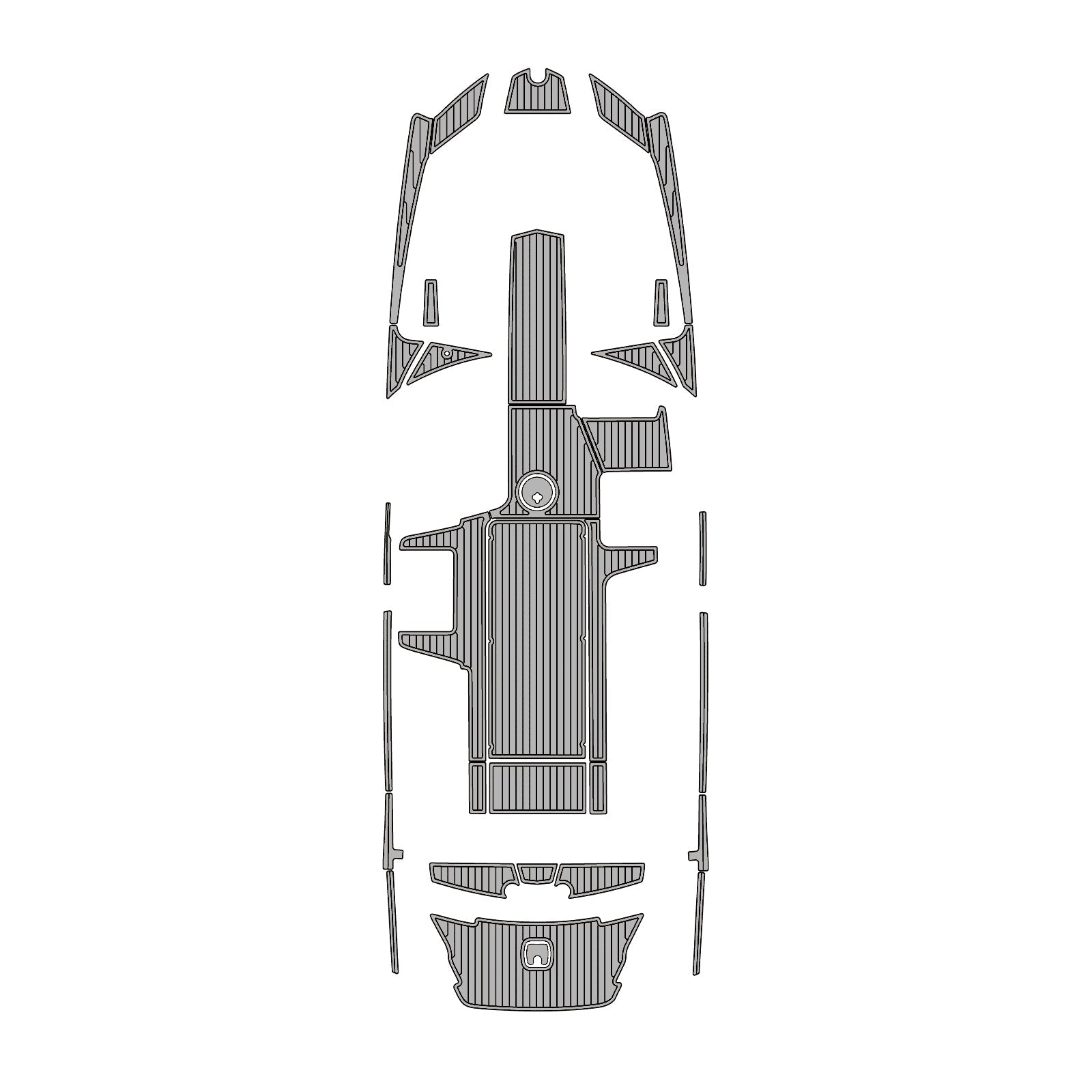 2013-2017 Axis A24 EVA Foam Boat Flooring | Faux Teak Non-Slip Decking Mat | Custom Marine Mat for Swim Platform & Cockpit - hxbyx