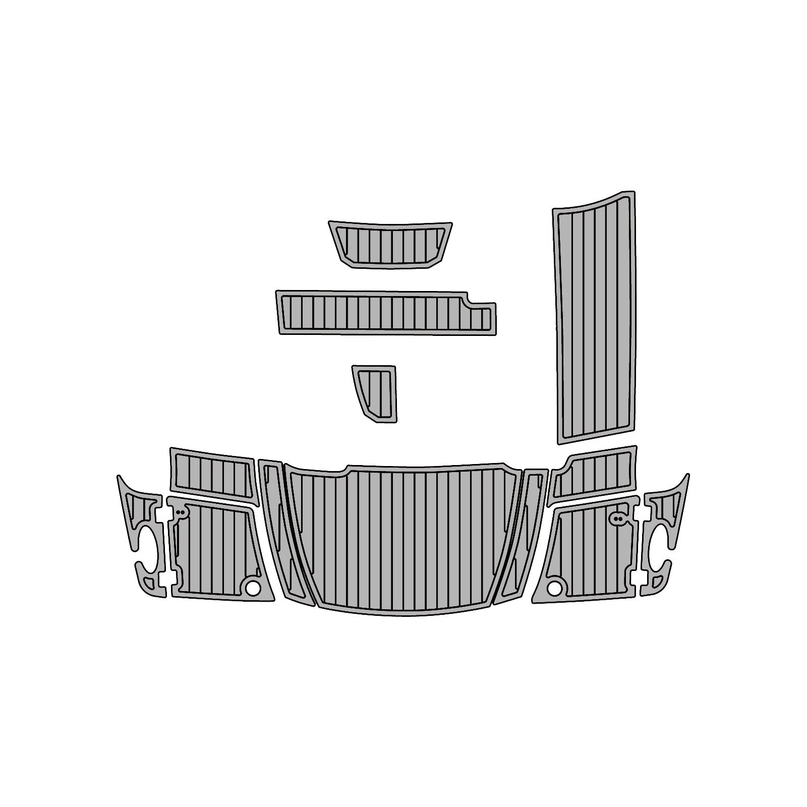 Premium EVA Boat Flooring Kit for 2014 Chaparral 327 SSX – Luxury Sport Yacht Teak-Style Marine Deck Upgrade - Hxbyx