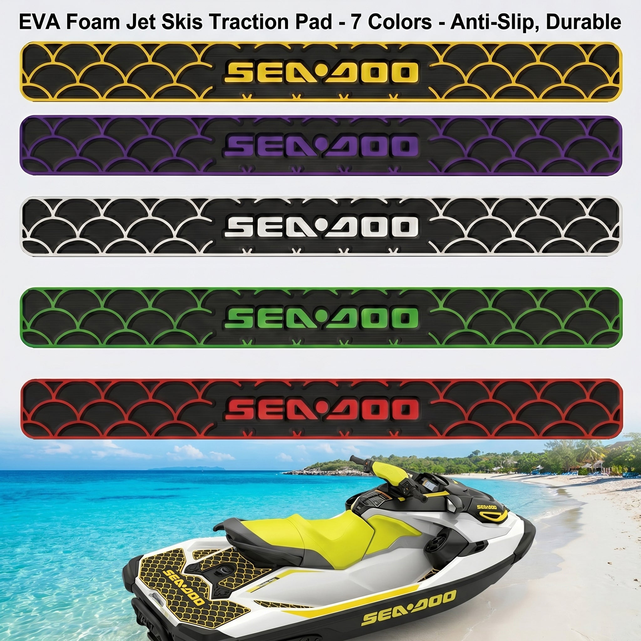 Custom Fish Scale EVA PWC Gunnel Pads (Pair) – Personalized Logo & Color Options