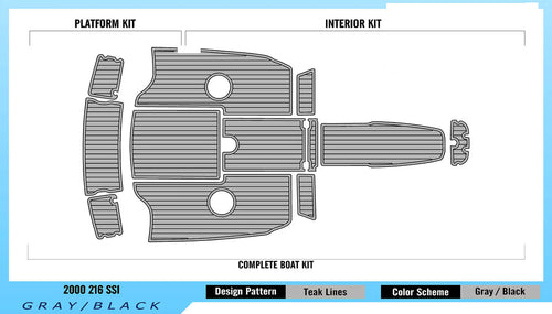Chaparral 2000 216 SSI – Custom EVA Foam Marine Flooring Kit - hxbyx