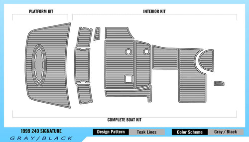 Chaparral 1999 240 Signature – Custom EVA Foam Marine Flooring Kit - hxbyx