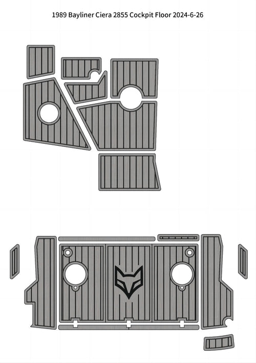 EVA Boat Flooring Kit for 1989 Bayliner Ciera 2855 – Vintage Cabin Cruiser Marine Flooring & Non Slip Deck Restoration Upgrade for Classic Legacy Boats - Hxbyx