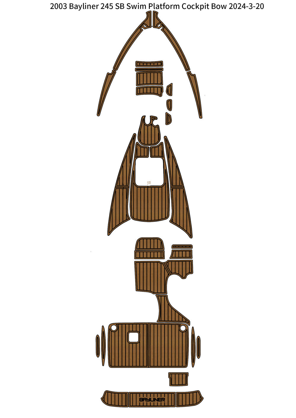 EVA Boat Flooring Kit for 2003 Bayliner 245 SB – Cuddy Cabin Marine Flooring & Non Slip Deck Upgrade for Versatile Family Cruiser Boats - Hxbyx