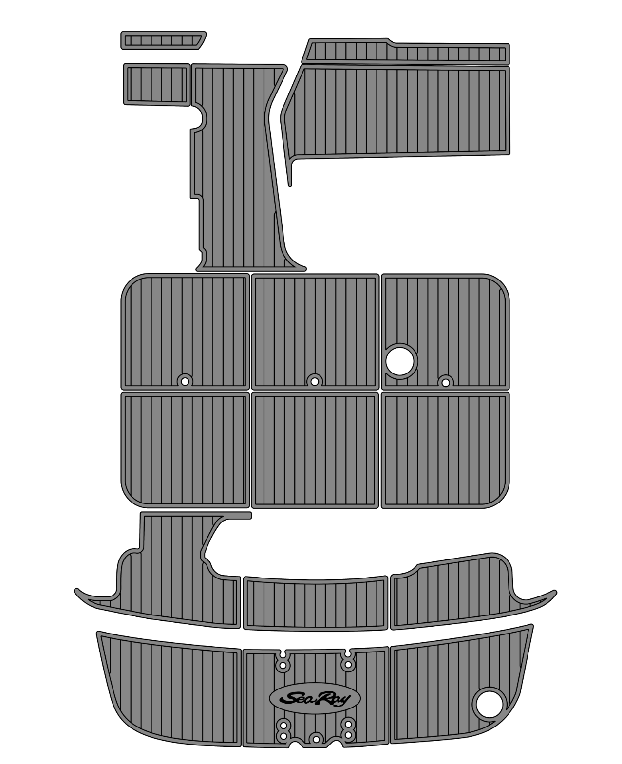 1995 Sea Ray 370 Sundancer – Custom EVA Foam Marine Flooring Kit | Non-Slip Decking - hxbyx